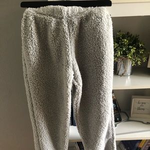 fuzzy sweatpants